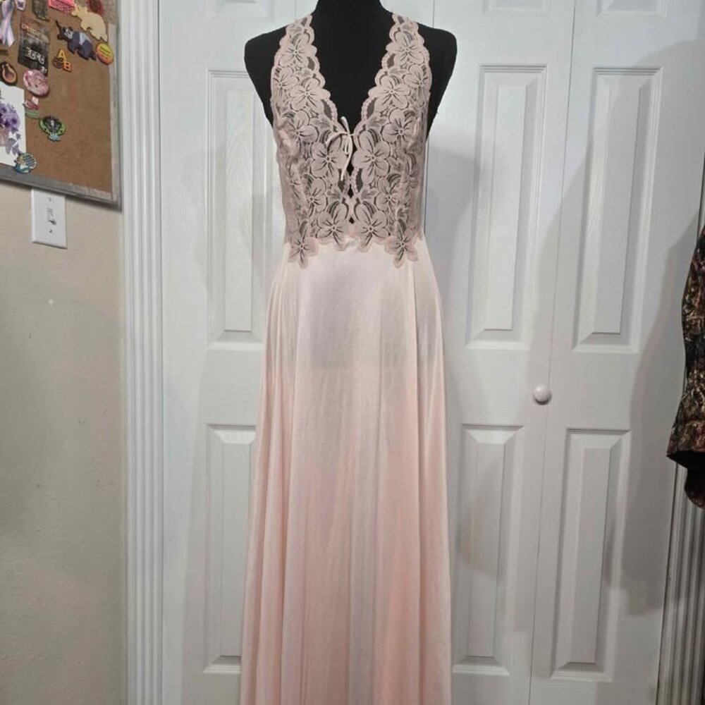 Large Vintage Nightgown Maxi Glydon Lace Romantic Fairy